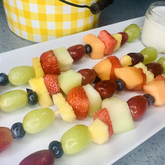Fruit Skewers and Dip