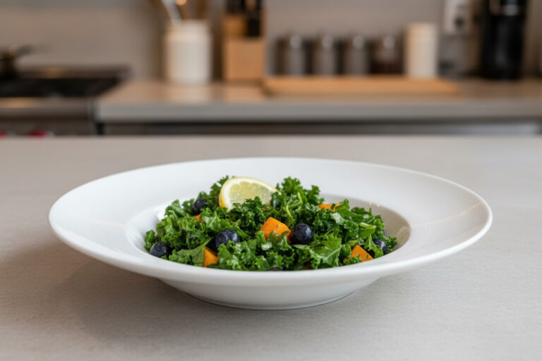 Kale Salad with Lemon Garlic Dressing