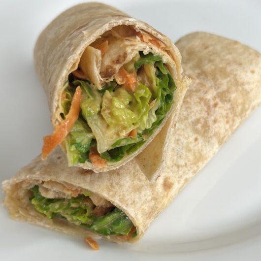 Thai Chicken Wraps with Peanut Sauce