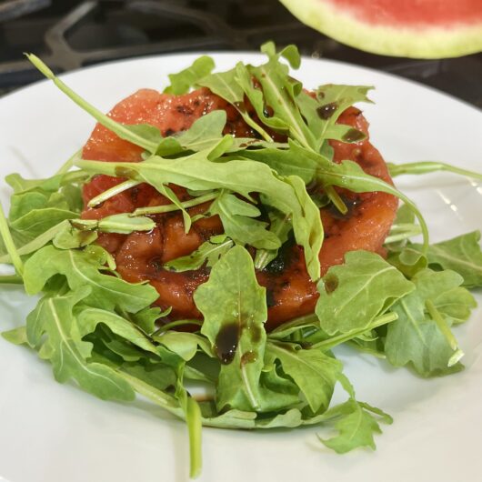 Grilled Watermelon Balsamic Salad
